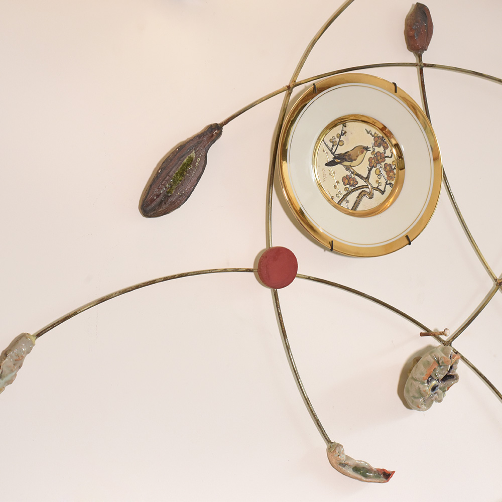 Handcrafted Ceramic Floral Art by Artist Meena Vohra