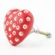 Red Heart Etched Ceramic Dresser Knob Online