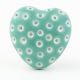 Sea Green Heart Etched Ceramic Cabinet Knob Online