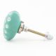 Sea Green Heart Etched Ceramic Cabinet Knob Online