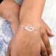 92.5 Sterling Silver Bracelet Adjustable With Heart Love Charm
