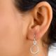 Designer 92.5 Sterling Silver Earrings Twisted Pattern Dangle Earinngs