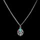 92.5 Sterling Silver Pendant Jewelry Jali Design Turquoise Stone