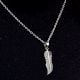 Amethyst Stone Feather 92.5 Sterling Silver Pendant