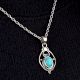 Oval Turquoise Stone Wired 92.5 Sterling Silver jewelry