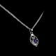 Purple Stone Wired Oval  92.5 Sterling silver Pendant Jewelry