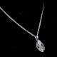 Starry Flower 92.5 Sterling Silver Pendant Jewelry With White Stone