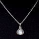 Teardrop Moonstone Embedded 92.5 Sterling Silver Pendant Jewelry