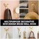 Elegant Bow Design Brass Wall Hook-Pack of 3