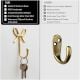 Elegant Bow Design Brass Wall Hook-Pack of 3