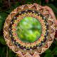 Handcrafted Sringar Mandala Wooden Mirror Wall Accent