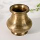 Handmade Antique Brass Holy Water Pot South Indian Vintage Vessel