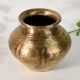 Traditional Handcrafted South Indian Brass Water Pot with Carvings
