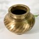 Handmade Brass Holy Water Pot South Indian Traditional Vessel with Carving