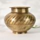 Handmade Brass Holy Water Pot South Indian Traditional Vessel with Carving