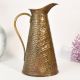 Handmade Vintage Brass Decorative Jug with Textured Design