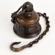 Vintage Handmade Bell Metal Himalayan Temple Bell With Chain And Hook