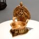 Handmade Brass Gajalakshmi Diya Oil Lamp for Ritual Worship