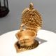 Handcrafted Gajalakshmi Brass Diya for Home Puja Rituals