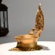 Handcrafted Gajalakshmi Brass Diya for Home Puja Rituals