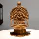 Handcrafted Brass Gajalakshmi Diya Oil Lamp for Temple Use