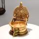 Vintage Style Brass Gajalakshmi Diya for Spiritual Home Decor