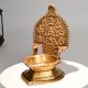 Vintage Brass Ashtalakshmi Diya Oil Lamp for Home Temple