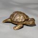 Antique Finish Brass Turtle Box in English Art