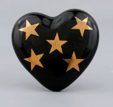 Golden Star Heart Ceramic Cabinet Knob