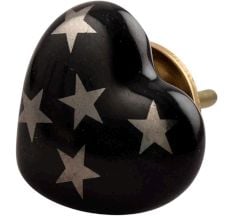 Silver Star Heart Ceramic Drawer Knob Online