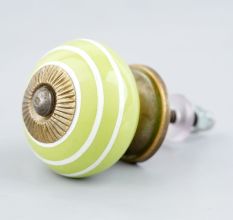 Lime Green White Knob