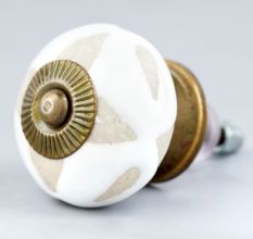 White Etched Ceramic Knob-30