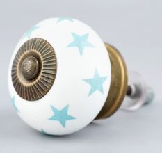 Sea Green Star Ceramic Drawer Knob Online