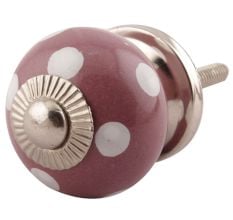 Purple Dotted Small Ceramic Knobs Online