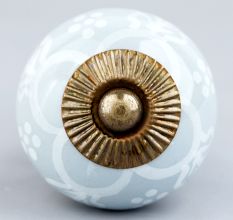 Sage Green Floral Knob