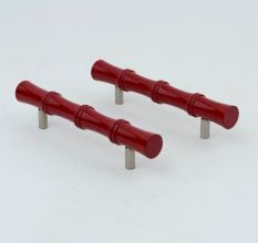 Red handmade Wooden Door Handles for Drawer-1 Piece (7 Inches)