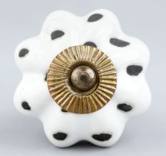 White Etched Melon Knob