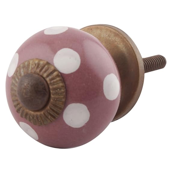 Purple Dotted Small Ceramic Knobs Online
