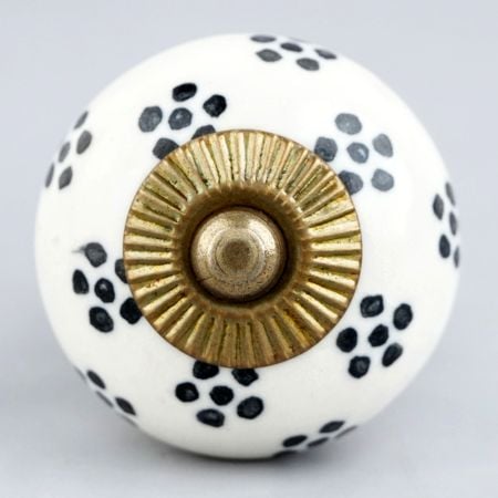 Black Tiny Flower Cabinet Knob