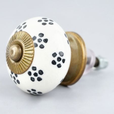 Black Tiny Flower Cabinet Knob