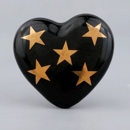 Golden Star Heart Ceramic Cabinet Knob