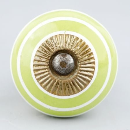 Lime Green White Knob