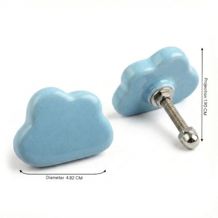 Turquoise Cloud Ceramic Cabinet Knob Online