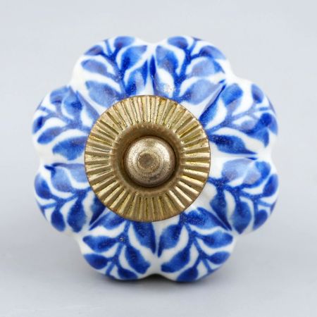 Blue Leaf Medium Knob