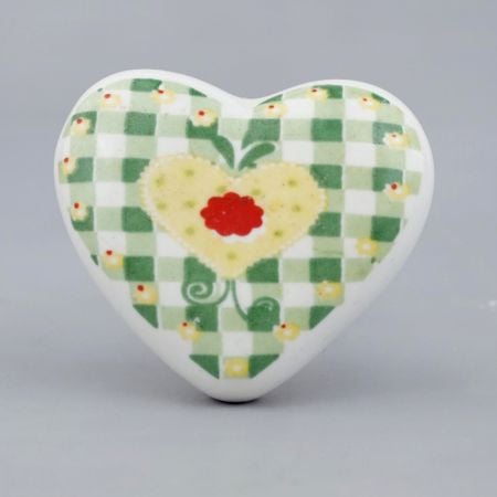 Leaf Heart Ceramic Knob