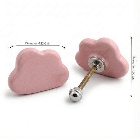 Pink Cloud Ceramic Cabinet Knob Online