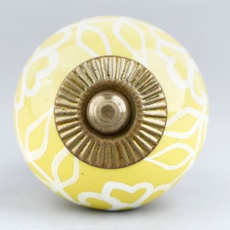 Yellow Leaf Ceramic Floral Drawer Knob Online