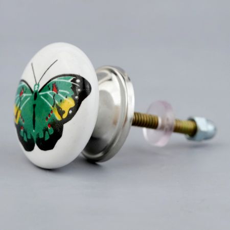 Green Butterfly Kids Knob