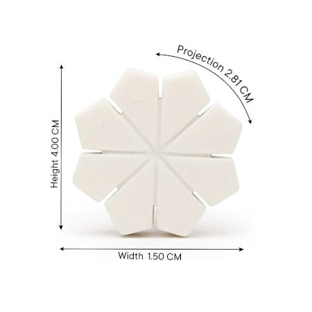 Stone Flower Shaped White Drawer Knob-1 Piece