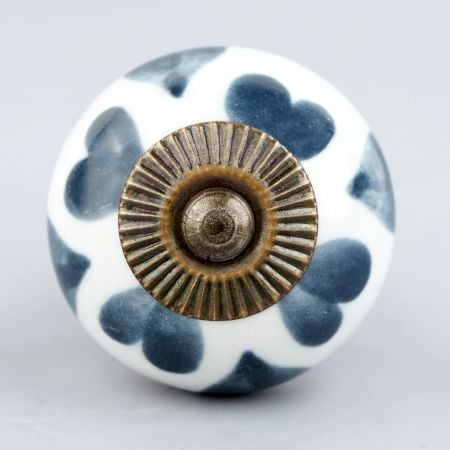 Grey Heart Ceramic Knob (1)